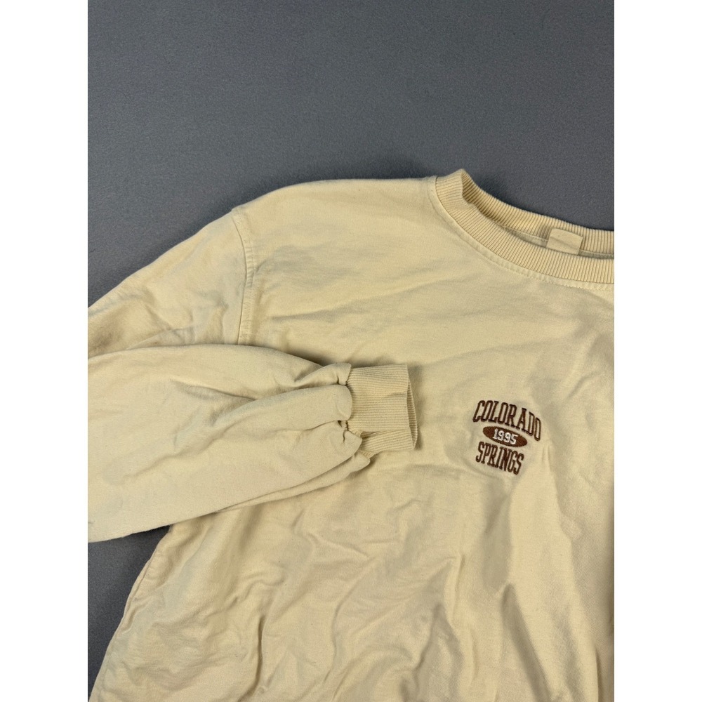 Urban Outfitters Colorado Springs 1995 Graphic‎ Sweatshirt Cream Beige Medium